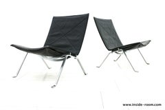 A Pair early Poul Kjaerholm Longe Chairs, PK 22, E. Kold Christensen