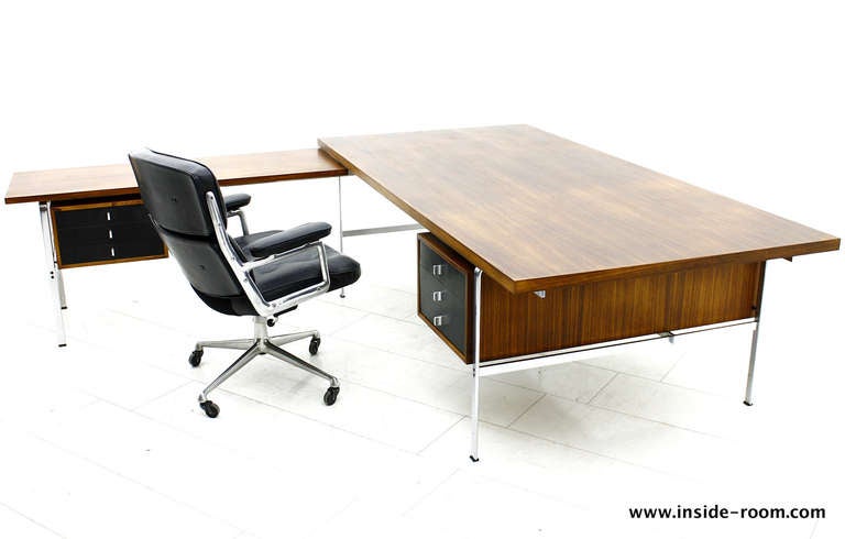 Danish Executive Rosewood Writing Desk by Preben Fabricius & Jorgen Kastholm, Kill