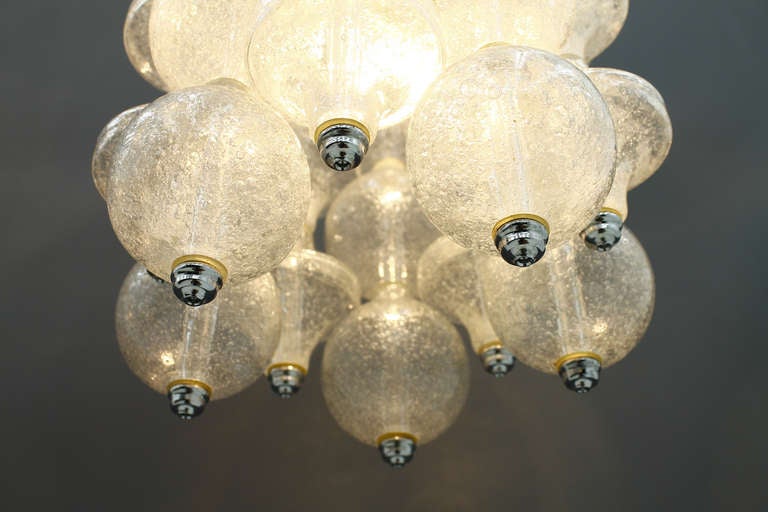 Set of Four Murano Glass Chandelier by Seguso, Italy, circa 1964 1