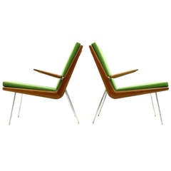 A Pair Peter Hvidt & Orla Mølgaard Nielsen Boomerang Chairs, Denmark