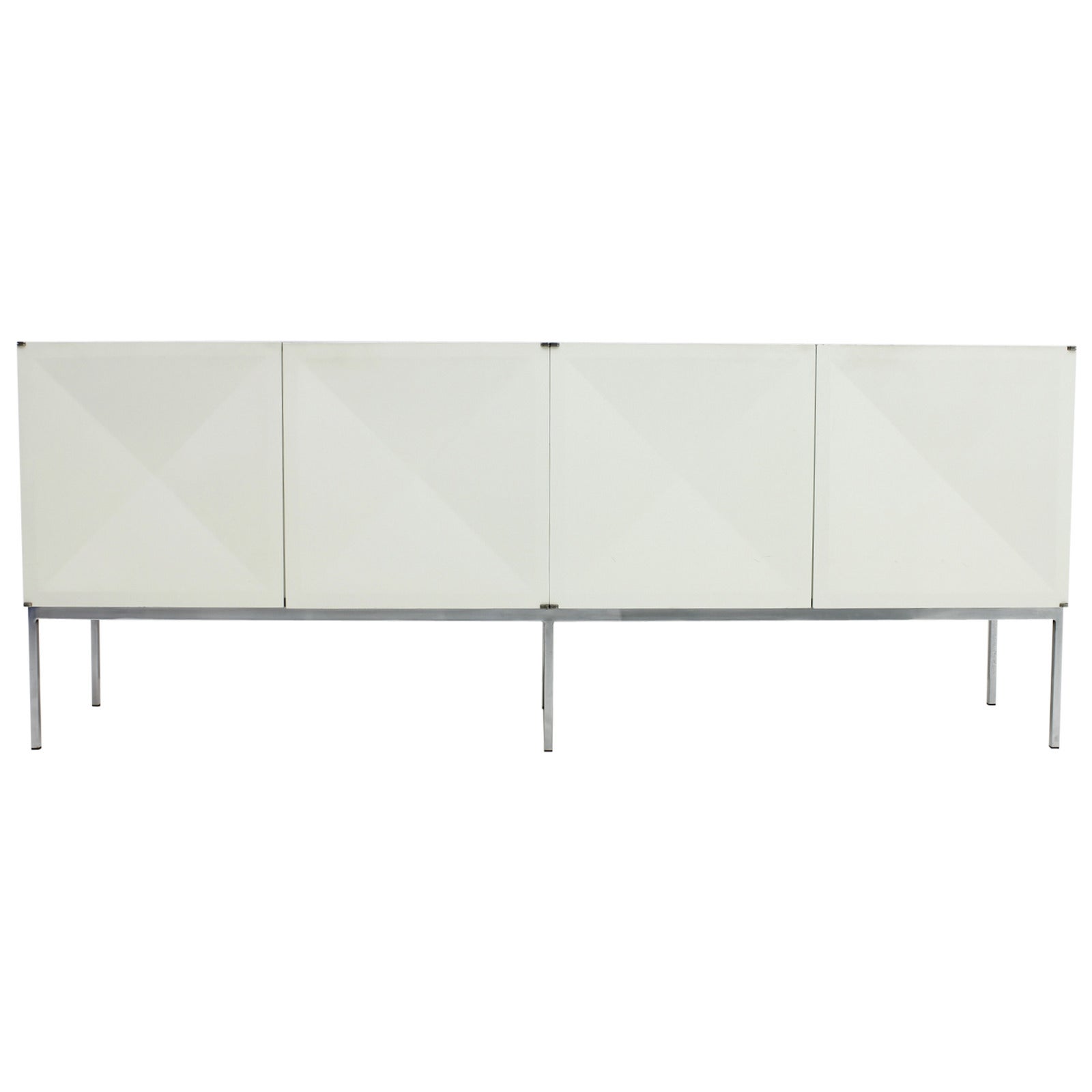 Philippon and Lecoq Sideboard Mahogany with White Doors by Behr 1962