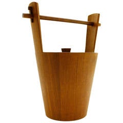 Teak Ice Bucket by Anri Form Italy 1960`s