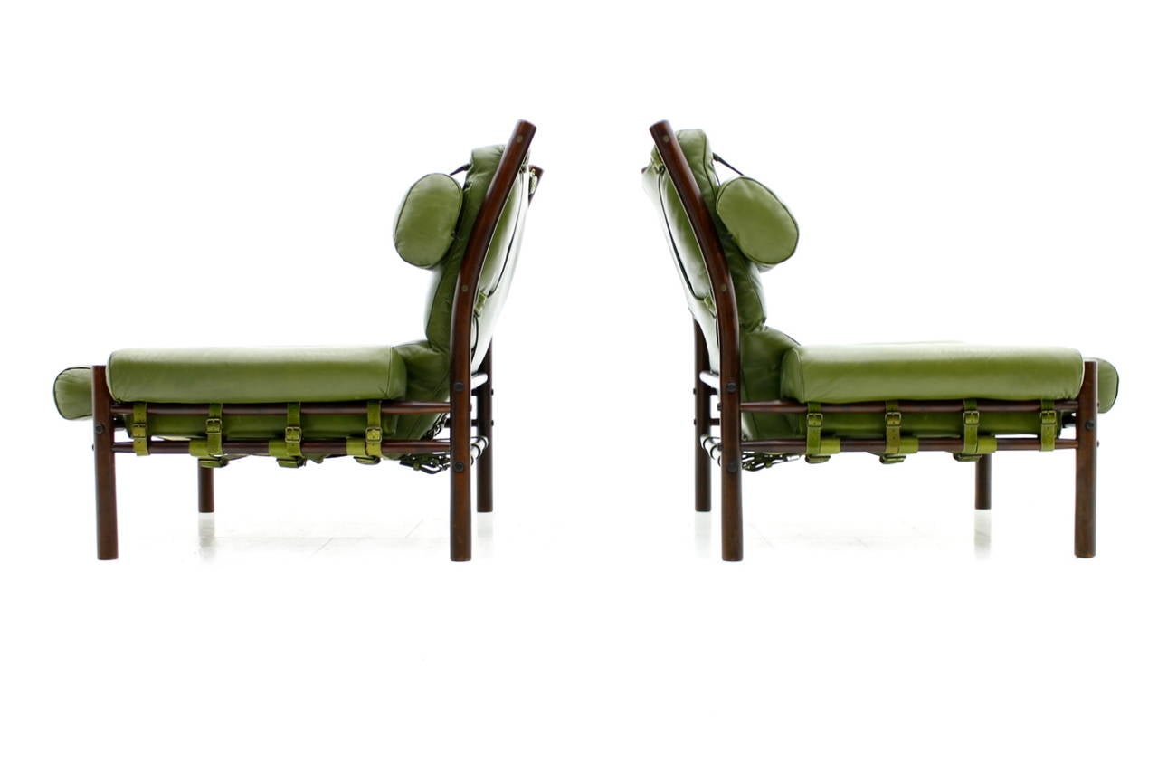 Swedish Pair of Arne Norell Lounge Chairs 