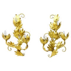 Pair of Nice Wall Sconces, Metal 1960s 12