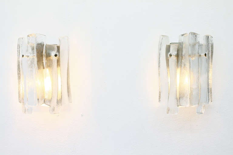 A Pair Wall Sconces by J. T. kalmar, Austria. Glass and Metall.
Excellent Condition !

Express Shipping Possible. Please ask us.