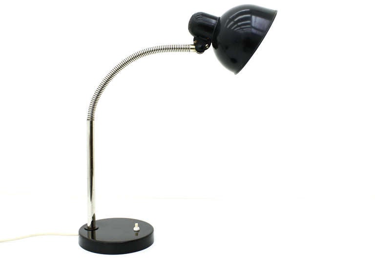 Christian Dell Gooseneck Table Lamp, Bauhaus, 1930s In Good Condition For Sale In Frankfurt / Dreieich, DE