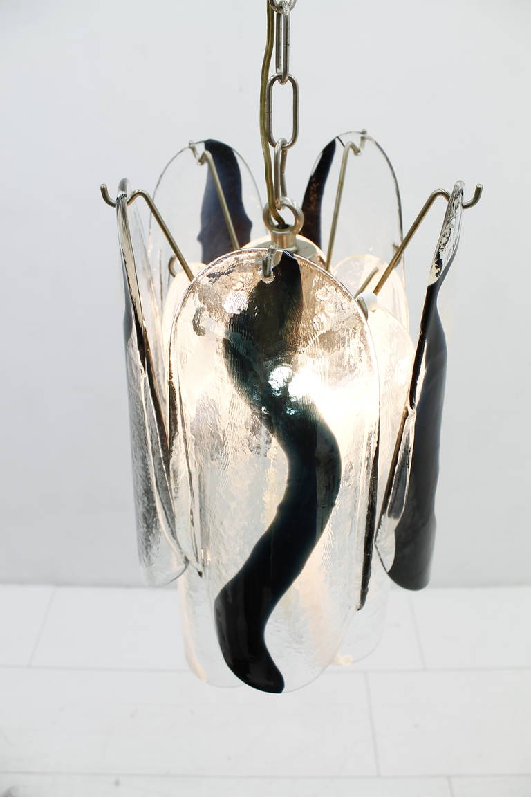 Italian Mazzega Murano Glass Chandelier Italy 1960s For Sale