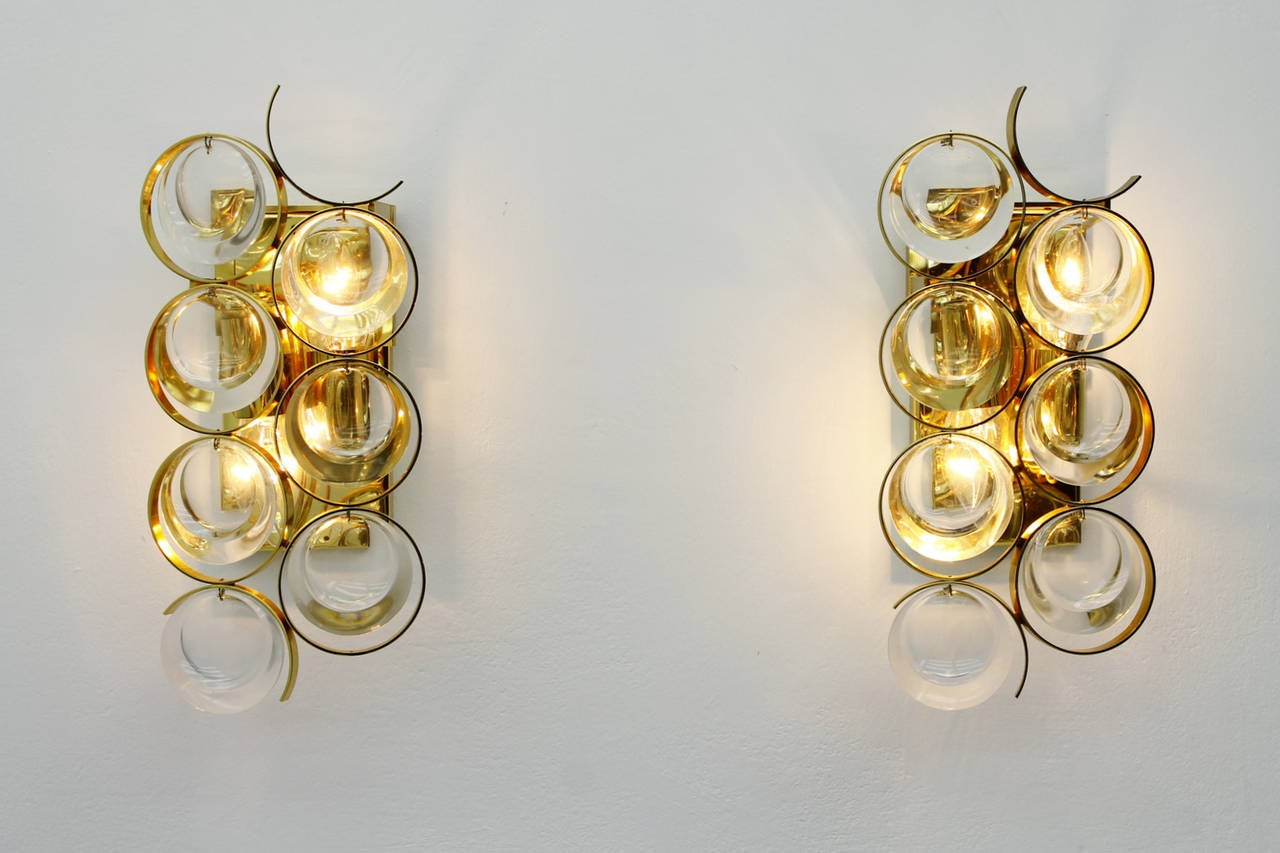 Mid-Century Modern Pair of Wall Sconces by Palwa, 1960s