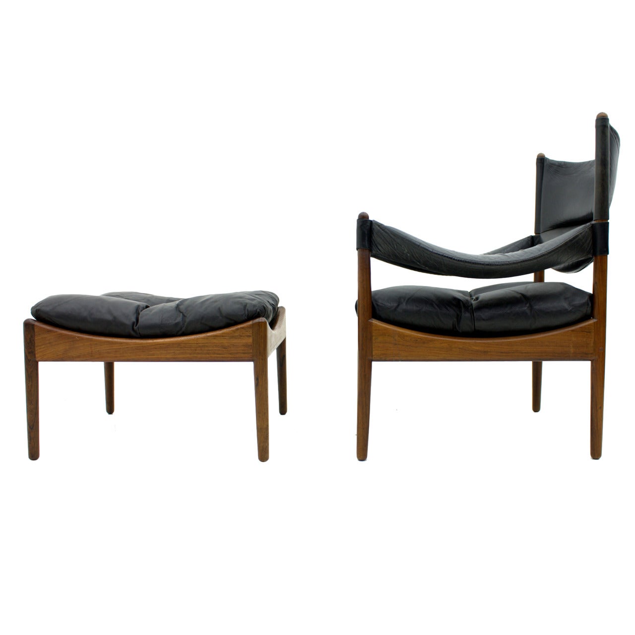 Kristian Solmer Vedel Rosewood Lounge Chair & Ottoman