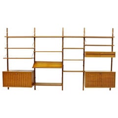 Poul Cadovius Royal Wall System in Teak and Brass, Denmark 1958