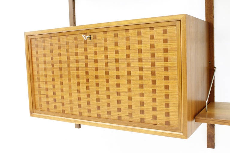 Poul Cadovius Royal Wall System in Teak and Brass, Denmark 1958 1
