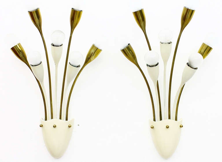 A Pair Italian Wall Sconces ca. 1950`s 1