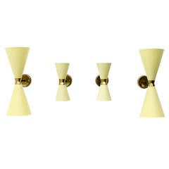 Set of Four Diabolo Wall Sconces from the 1950s