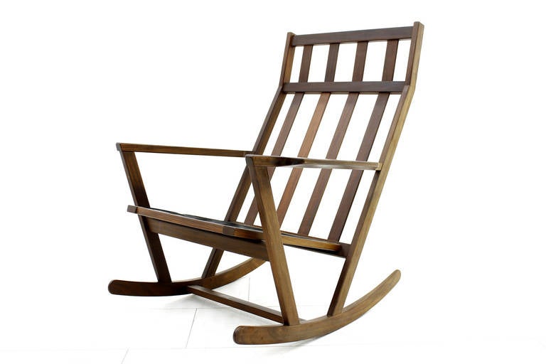 Scandinavian Modern Poul Volther Rocking Chair, Frem Rojle Denmark, 1960`s