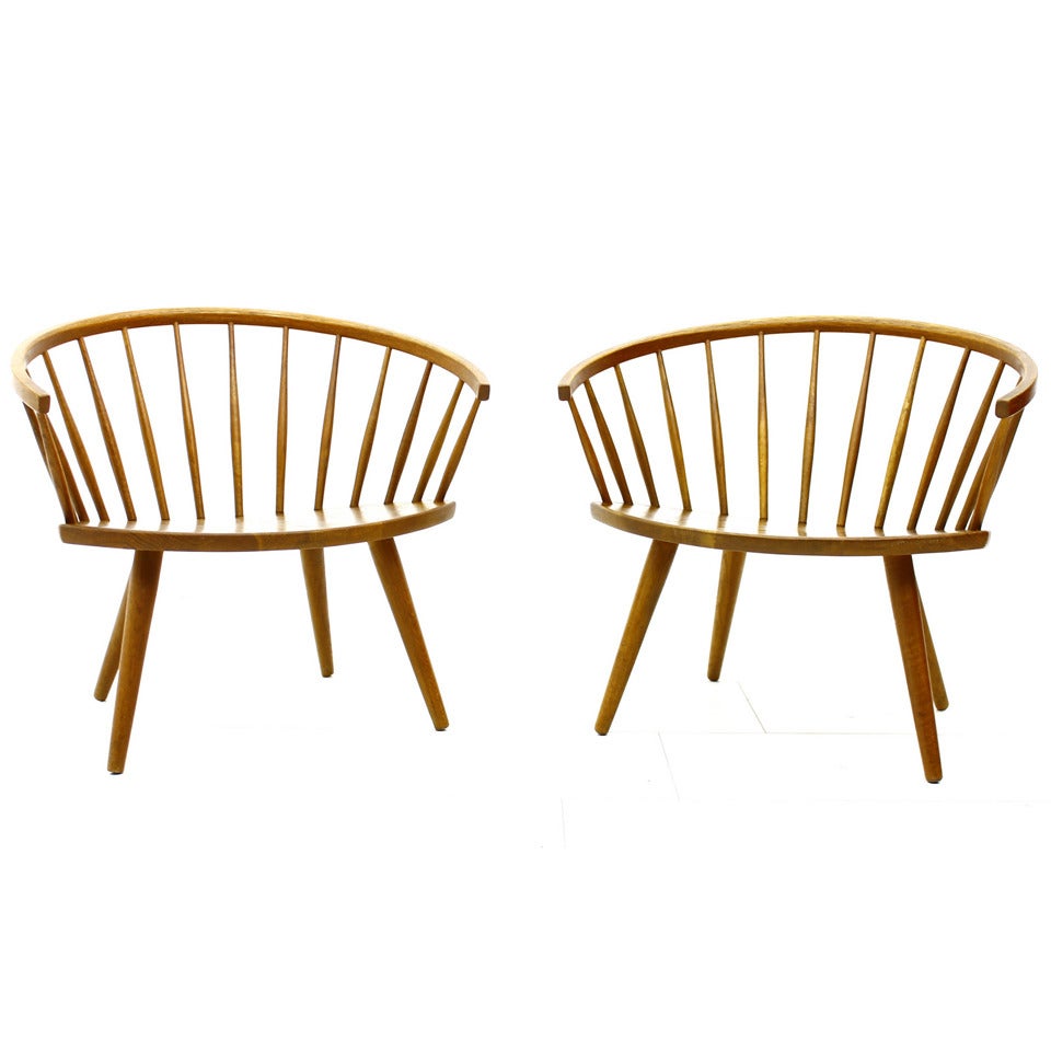 A pair Arka Chairs by Yngve Ekström, Sweden