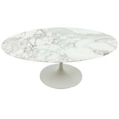 Eero Saarinen Oval Sofa Table Marble Knoll