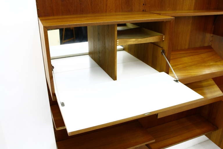 Large Poul Cadovius Wall Unit Teak, Denmark In Good Condition In Frankfurt / Dreieich, DE