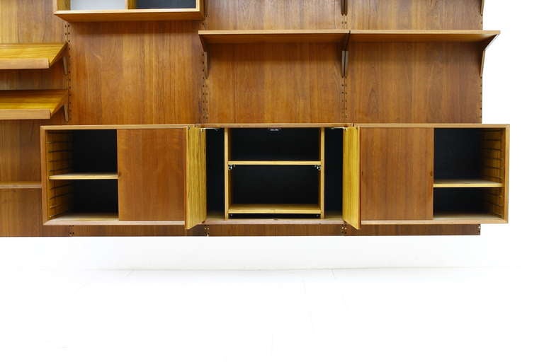Mid-20th Century Large Poul Cadovius Wall Unit Teak, Denmark