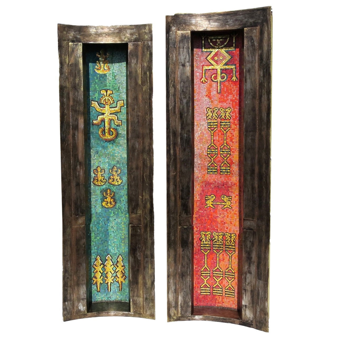Lighted Mosaic Columns from SS Santa Rosa Ocean Liner - 7 Available