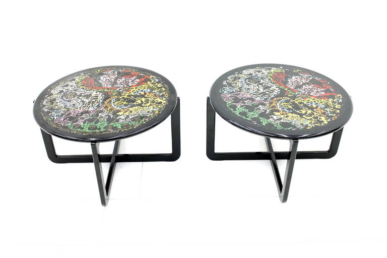 Rare Side Tables by Bjorn Wiinblad, Rosenthal 1976 2