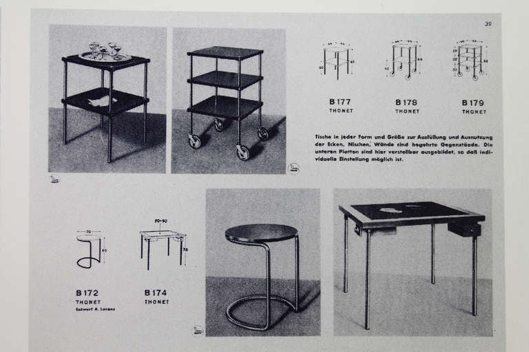 Very Rare Trolley, Table by Anton Lorenz Thonet, 1935, Bauhaus 2