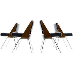Set of Four Heavy Dining Chairs, Switzerland, 1950`s