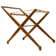 Danish Serving Table, Folding Table with Tray