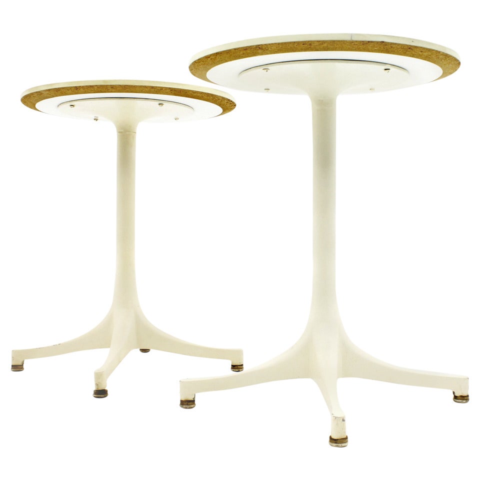 An Early Pair George Nelson Swag Leg Side Tables, H. Miller
