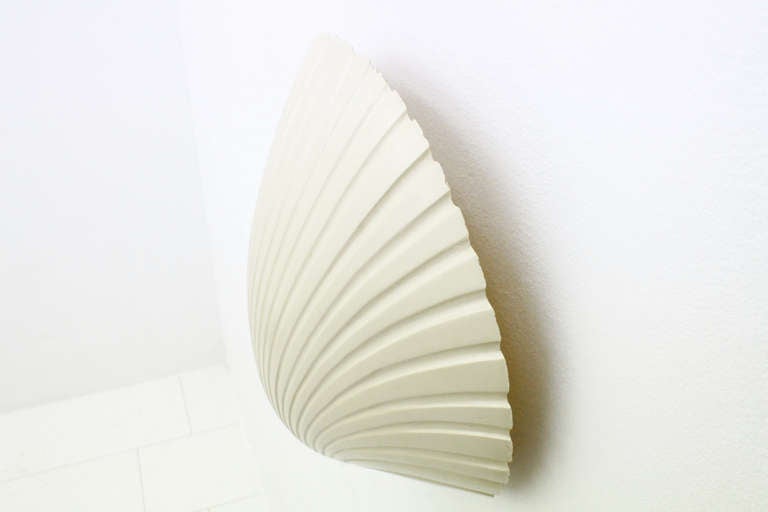 French Rare Fiberglass Shell Wall Scone by Andre Cazenave for Atelier A