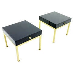 A Pair Night Stands by Guy Lefevre, Maison Jansen, France