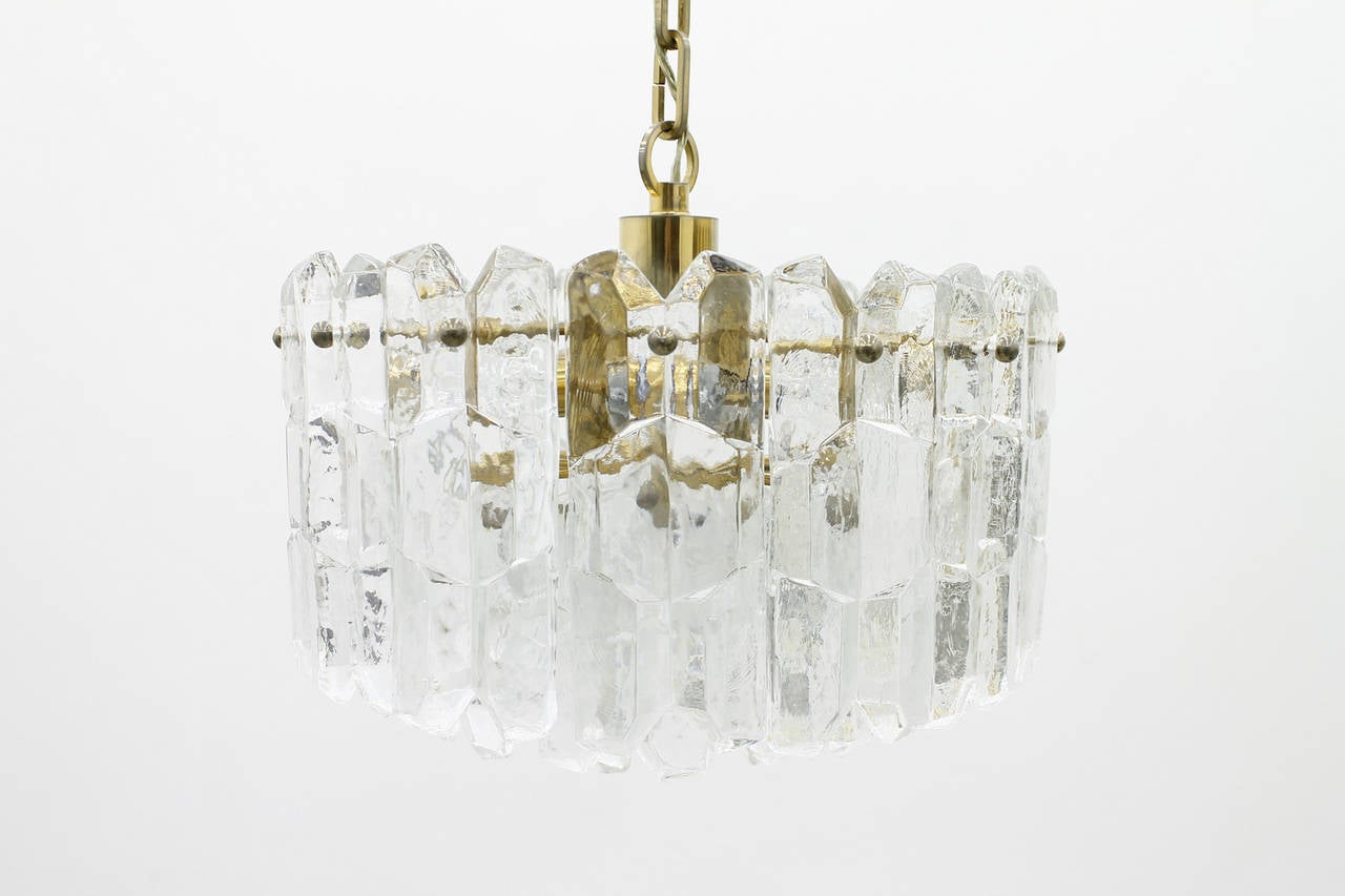 Glass and brass ceiling lamp by Kalmar, Austria, 1960s
Measures; Diameter 39 cm, total height 128 cm.

Very good condition.

 