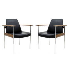 eilersen sofa Vintage Teakwood and leather Armchair by Sven Ivar Dysthe, Dokka Norway, 1960`s