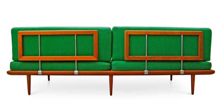 Mid-Century Modern Sofa by Peter Hvidt & Orla Mølgaard Nielsen Minerva Teak 60's danish modern