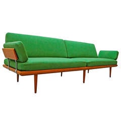 Vintage Sofa by Peter Hvidt & Orla Mølgaard Nielsen Minerva Teak 60's danish modern