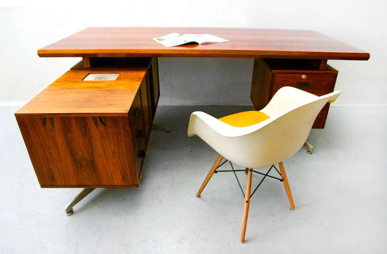 Mid-Century Modern Desk Midcentury Modern Italian Design Rosewood 60s Tecno