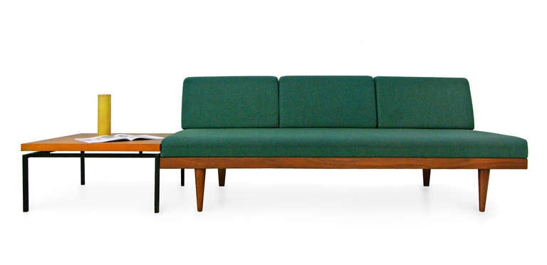 Teck Canapé | méridienne en teck norvégien mi-siècle moderne de Swane, années 60