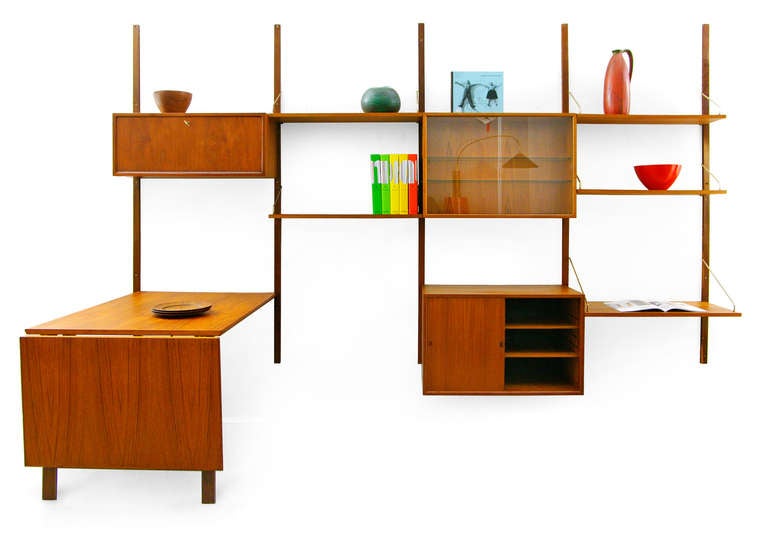 Wall Unit By Poul Cadovius 1958 Royal System Teak Shelving Cado 60's