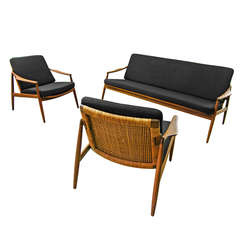 Hartmut Lohmeyer Suite For Wilkhahn Teak Sofa Easy Chair 1956