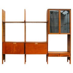 Teak Wall Unit or Shelving System by Vittorio Dassi Mid-Century Modern Design