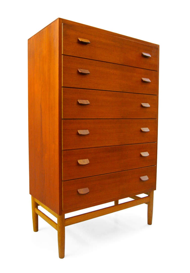 Mid-20th Century Chest of Drawers by Poul Volther F17 Teak FDB Møbler Danish Modern 60's Denmark