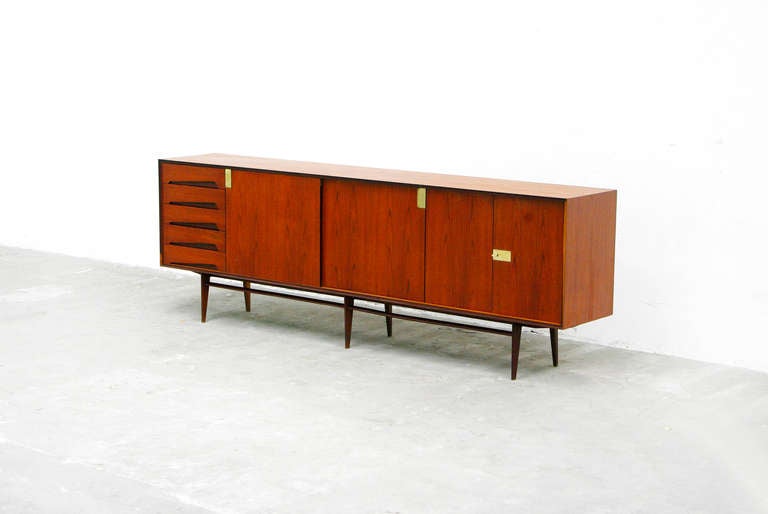 Sideboard by Edmoudo Palutari for Dassi Italy Teak credenza Mid Century Modern 3