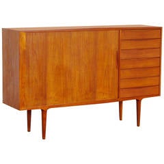 Teak Highboard by Hovmand Olsen Credenza, Danish Modern Design, 1960s Teak Highboard by Hovmand Olsen Credenza, Danish Modern Design, 1960s