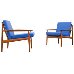 (2) easy chair by Arne Vodder for Glostrup Teak Mid Century Danish Modern 60s