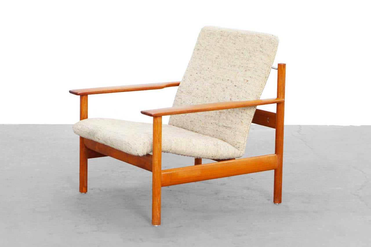 20th Century Sven Ivar Dysthe Teak & Fabric Easy Chair