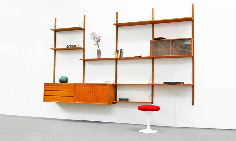 Wall Unit by Poul Cadovius 1958 Royal System Teak Cado, Mid Century 1