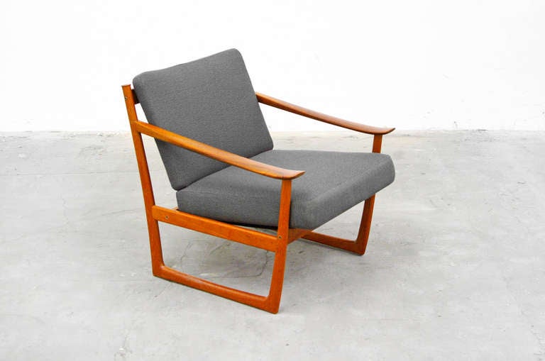 Mid-20th Century Easy Chair by P. Hvidt, FD 130, France & Son Teak Mid Century Danish Modern 60s
