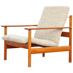 Sven Ivar Dysthe Teak & Fabric Easy Chair