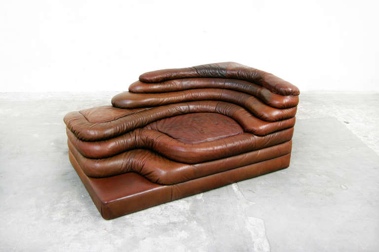 Sofa Modul by Ubald Klug, De Sede DS 1025, Mid-Century Modern, 1970s In Distressed Condition In Berlin, DE