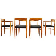 Six Teak Dining Chairs by H.W. Klein for Bramin, Danish Modern Design, 1960s