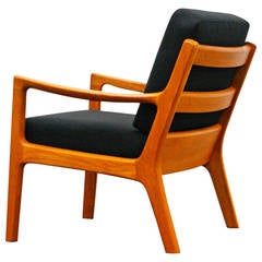 Easy Chair by Ole Wanscher for Peter Jeppesen, "Senator, " Teak